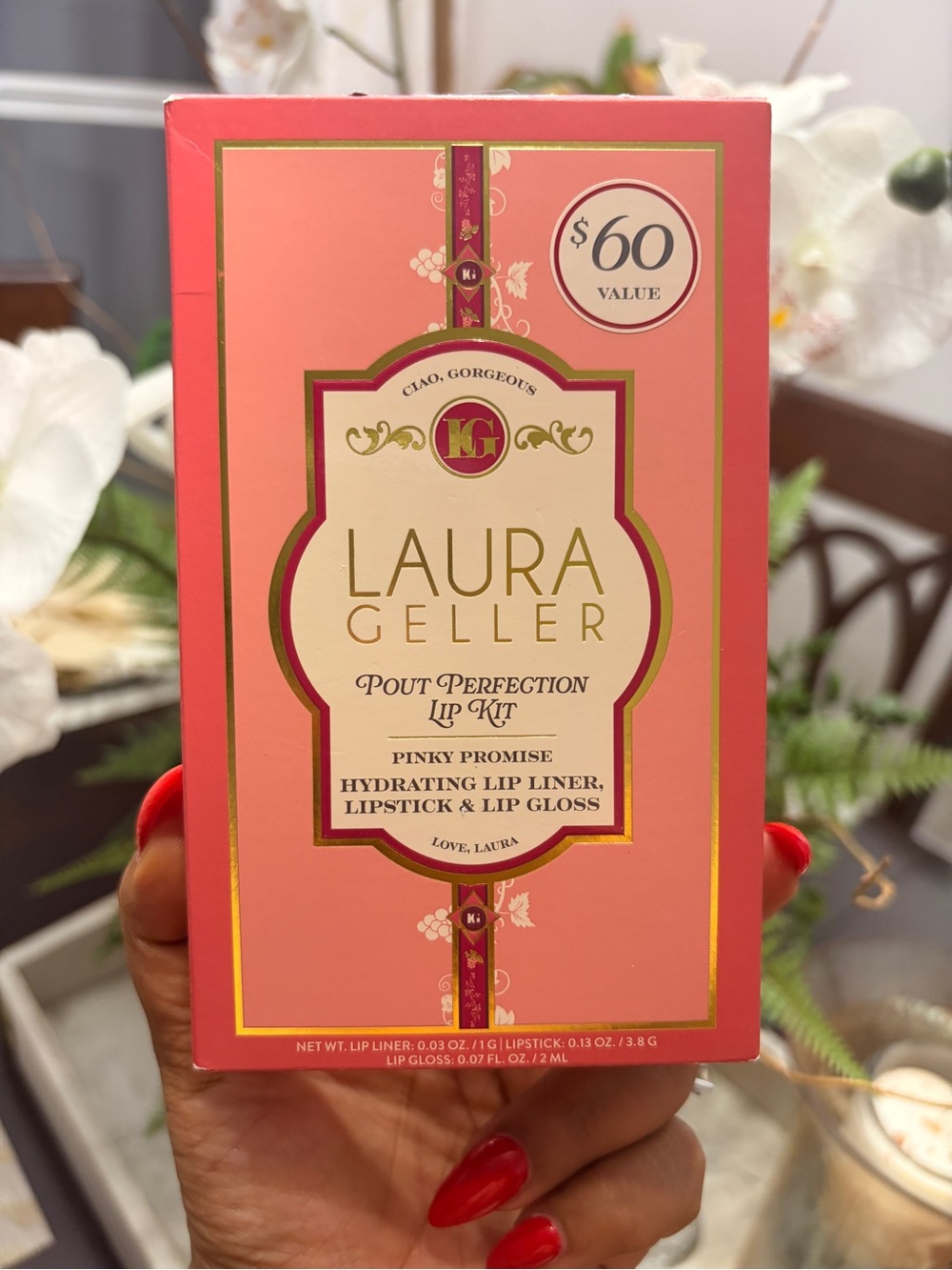 Laura Geller Pout Perfection Lip Kit Pinky Promise NIB Limited Edition 3 Pc Set
